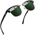 Joopin Half Frame Sunglasses UV Protection Vintage Browline Sun Glasses