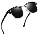 Joopin Half Frame Sunglasses UV Protection Vintage Browline Sun Glasses