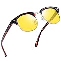 Joopin Half Frame Sunglasses UV Protection Vintage Browline Sun Glasses