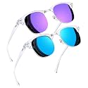 Joopin Half Frame Sunglasses UV Protection Vintage Browline Sun Glasses