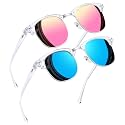 Joopin Half Frame Sunglasses UV Protection Vintage Browline Sun Glasses