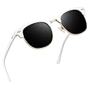 Joopin Half Frame Sunglasses UV Protection Vintage Browline Sun Glasses