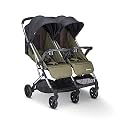 Joovy Kooper X2 Lightweight Travel Double Stroller, Olive