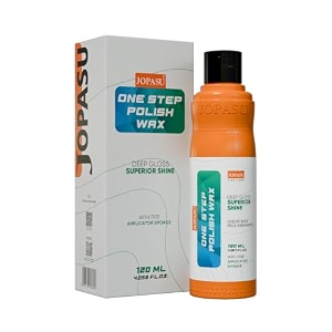 jopasu one step polish wax 120 ml  car polish amp wax  removes light scratches amp oxidation  restores high gloss shine  protects car paint  easy-to-use formula