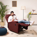 Jordyblue Alonso Fabric Manual Rocker Recliner