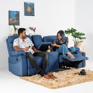 jordyblue jamie with console 2 seater fabric manual recliner