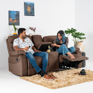 jordyblue jamie with console 2 seater fabric manual recliner