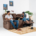 Jordyblue Jamie With Console 2 Seater Fabric Manual Recliner