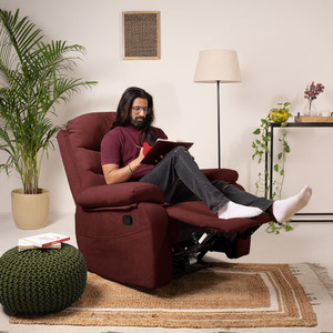 jordyblue jamie fabric manual recliner finish color - maroon diydo-it-yourself