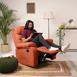 jordyblue jamie fabric manual recliner finish color - rust diydo-it-yourself