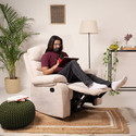 Jordyblue Jamie Fabric Manual Recliner