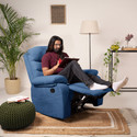 Jordyblue Jamie Fabric Manual Recliner (Finish Color - Blue, DIY(Do-It-Yourself))