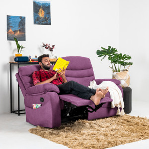 jordyblue jamie without console 2 seater fabric manual recliner