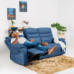 jordyblue jamie without console 3 seater fabric manual recliner