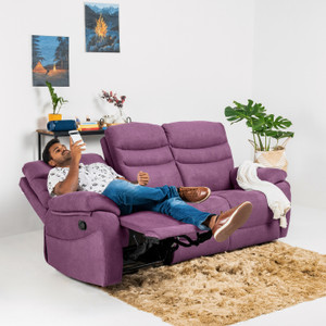 jordyblue jamie without console 3 seater fabric manual recliner