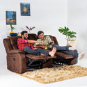 Jordyblue Marvin With Console 2 Seater Fabric Manual Recliner