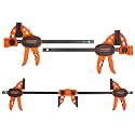 JORGENSEN E-Z Hold 4-Pack 6" 200LBS Light Duty Woodworking Bar Clamps