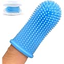 Joseph's Workshop Dog & Cat Toothbrush, 360º Dog Tooth Brush with Case, Cat Toothbrush, Dog Teeth Cleaning, Dog Finger Toothbrush, Dog Tooth Brush for Small & Large Pets (Blue)