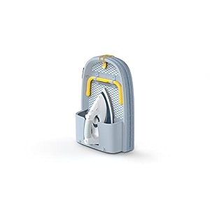 joseph joseph pocket plus folding table-top ironing board  compact foldable ironing board with iron storage compartment amp hanging hook  354 x 13 in driplock cover l blue