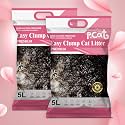 Joshmatic 5L Cat Litter Pack of 2 | Baby Powder Easy Clump Bentonite with Activated Carbon, Odor Control, 90% Dust-Free, Antibacterial, Multi-Cat, Super Absorbent, Non-Toxic, Fast Clumping Litter