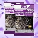 Joshmatic 5L Cat Litter Pack of 2 – Lavender Scent Easy Clump Bentonite with Activated Carbon, Odor Control, 90% Dust-Free, Antibacterial, Multi-Cat, Super Absorbent, Non-Toxic, Fast Clumping Litter