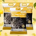 Joshmatic 5L Cat Litter Pack of 3 – Lemon Scent Easy Clump Bentonite with Activated Carbon, Odor Control, 90% Dust-Free, Antibacterial, Multi-Cat, Super Absorbent, Non-Toxic, Fast Clumping Litter