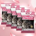Joshmatic 5L Cat Litter Pack of 4 | Baby Powder Easy Clump Bentonite with Activated Carbon, Odor Control, 90% Dust-Free, Antibacterial, Multi-Cat, Super Absorbent, Non-Toxic, Fast Clumping Litter