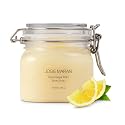 Josie Maran Argan Sugar Balm Body Scrub - Exfoliating Sugar Scrub with 100% Pure Argan Oil & Coconut Oil - Softens, Smoothes & Hydrates Dry Skin - Vegan + Cruelty Free - Baked Lemon Bliss (10 oz)