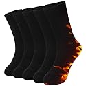 Josnown Mens Thermal Wool Blend Socks 5 Pairs Warm Winter Socks 7-12/12-15