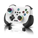 Joso Mobile Gaming Controller for iPad/iPhone/Tablet, Cloud Controller Remote Joystick for iOS/Android, Wireless Switch Controller with Macro Buttons/Hall-Rocker/Hall-Trigger - White