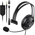 Joso Wired One Ear Headset with Mic, Gaming Headset for PS5/PS4/Xbox/Switch/PC/iPad/Mac/Tablet with USB C & USB-A Adapter - Chat Headphone, Business, Coach, Gaming, Working, Graphite | One Ear