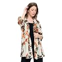 Jostar Women's Mesh Jacket Cardigan - 3/4 Sleeve Sheer Lightweight Open Front Princess Soft Drape Knit Sweater
