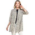 Jostar Women's Mesh Jacket Cardigan - 3/4 Sleeve Sheer Lightweight Open Front Princess Soft Drape Knit Sweater
