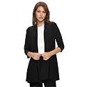 Jostar Women's Mesh Jacket Cardigan - 3/4 Sleeve Sheer Lightweight Open Front Princess Soft Drape Knit Sweater