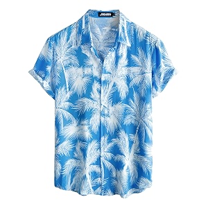 JOTOOK Mens Hawaiian Shirt Short Sleeve Button