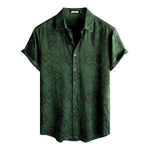 JOTOOK Mens Hawaiian Shirt Short Sleeve Button