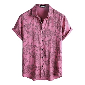JOTOOK Mens Hawaiian Shirt Short Sleeve Button