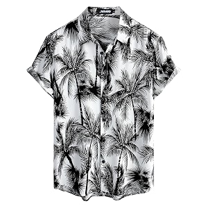JOTOOK Mens Hawaiian Shirt Short Sleeve Button