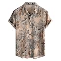 JOTOOK Mens Hawaiian Shirt Short Sleeve Button
