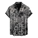 JOTOOK Mens Hawaiian Shirt Short Sleeve Button