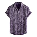 JOTOOK Mens Hawaiian Shirt Short Sleeve Button