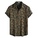 JOTOOK Mens Hawaiian Shirt Short Sleeve Button