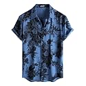 JOTOOK Mens Hawaiian Shirt Short Sleeve Button