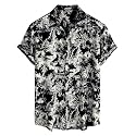 JOTOOK Mens Hawaiian Shirt Short Sleeve Button