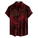 JOTOOK Mens Hawaiian Shirt Short Sleeve Button