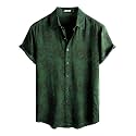 JOTOOK Mens Hawaiian Shirt Short Sleeve Button