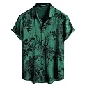 JOTOOK Mens Hawaiian Shirt Short Sleeve Button