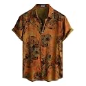 JOTOOK Mens Hawaiian Shirt Short Sleeve Button