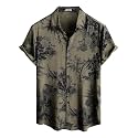 JOTOOK Mens Hawaiian Shirt Short Sleeve Button