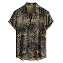 JOTOOK Mens Hawaiian Shirt Short Sleeve Button